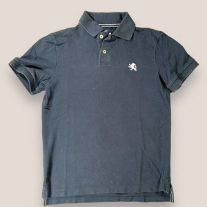 Express Navy Blue Distressed Lion Polo (Size XS)